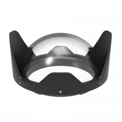 Cúpula de vidrio óptico de 140 mm con parasol extraíble